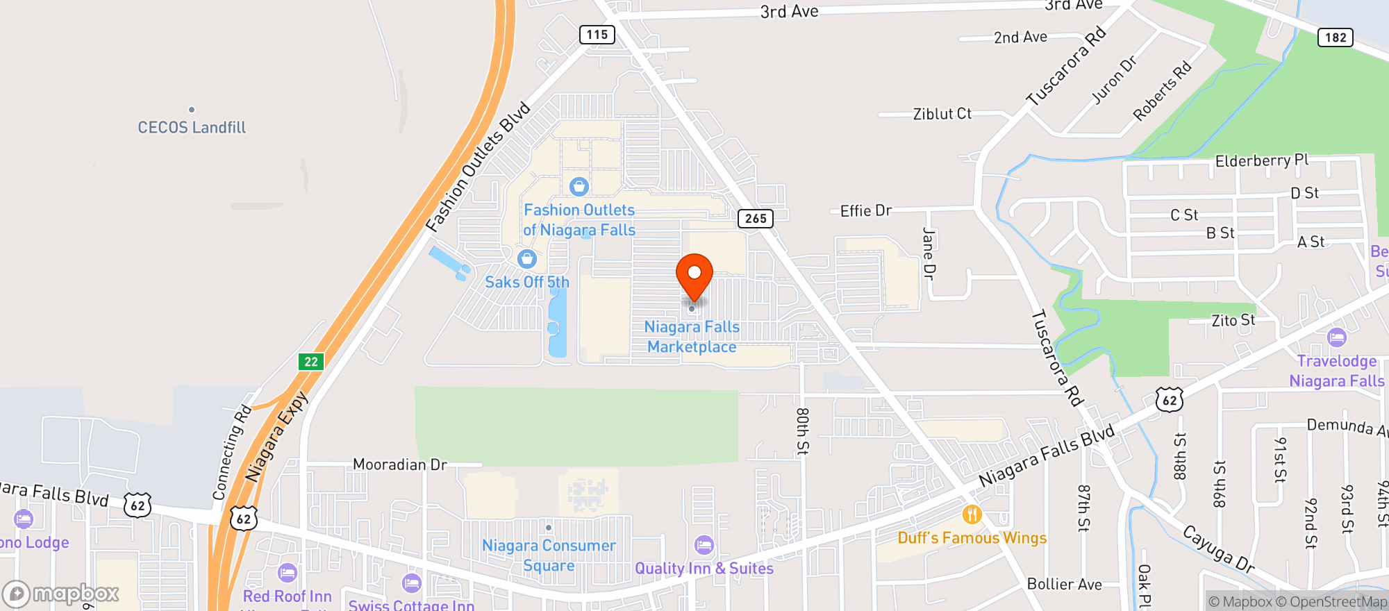 Map showing Sams Club #6406