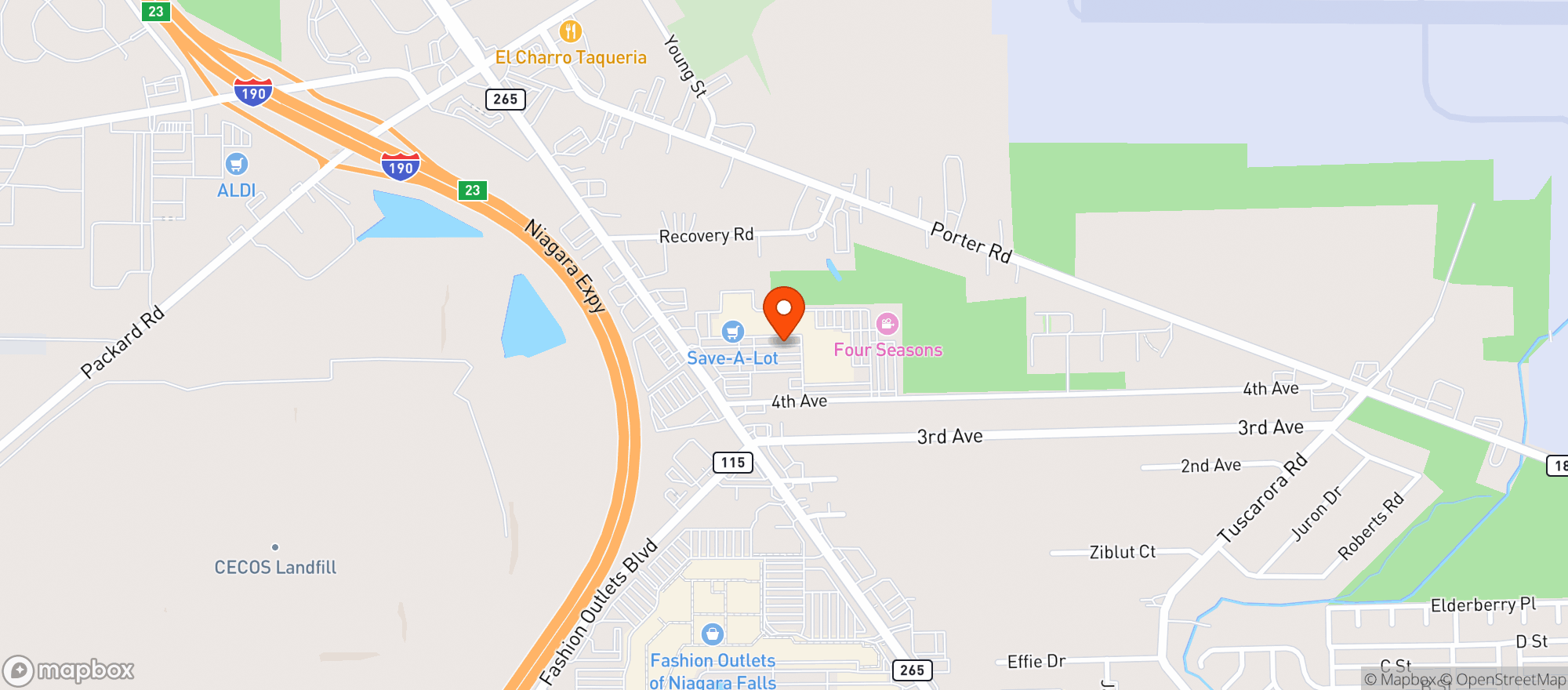 Map showing Save A Lot