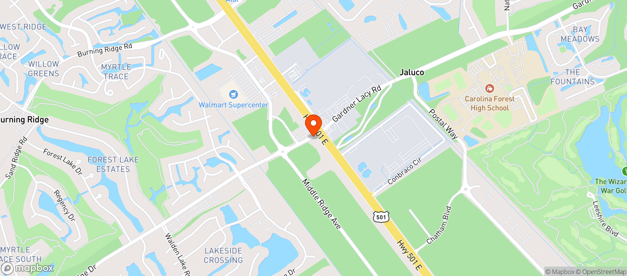 Map showing Walmart Supercenter