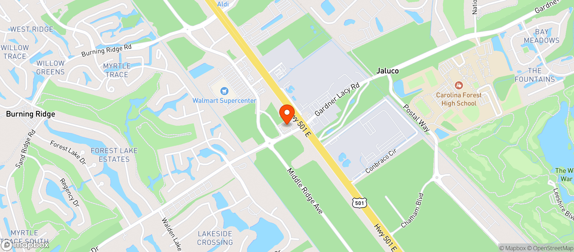 Map showing Cvs
