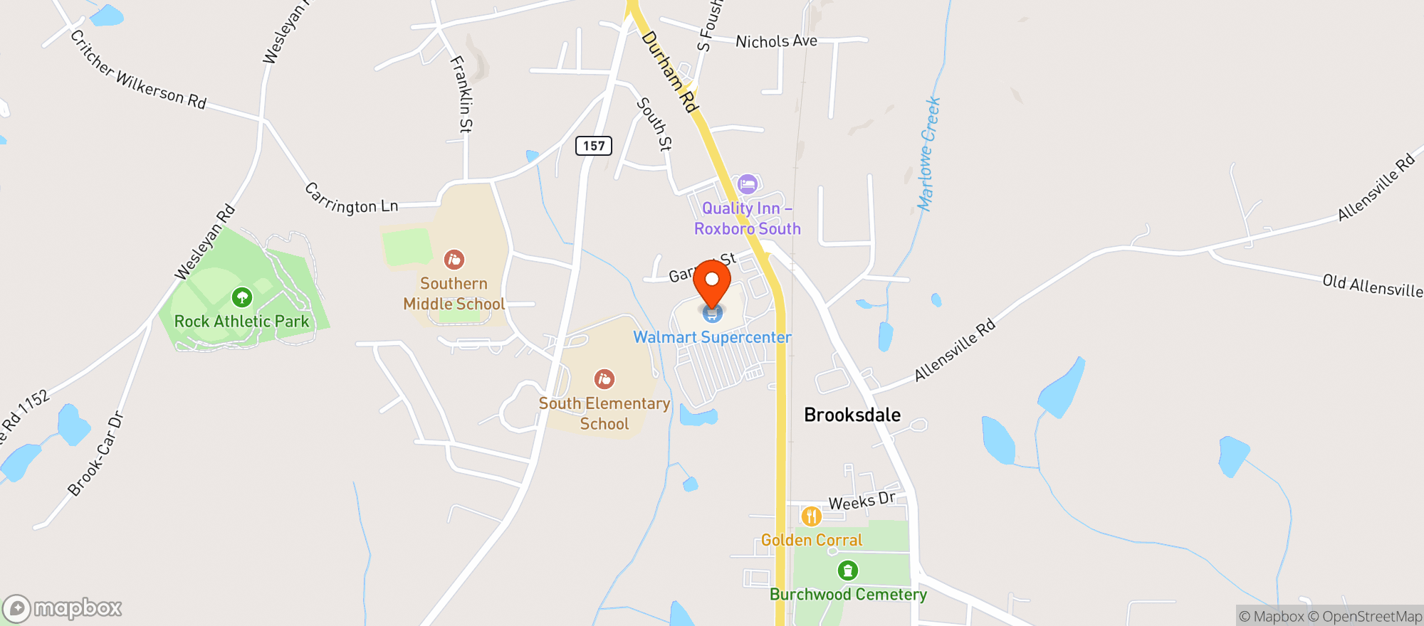 Map showing Walmart Supercenter