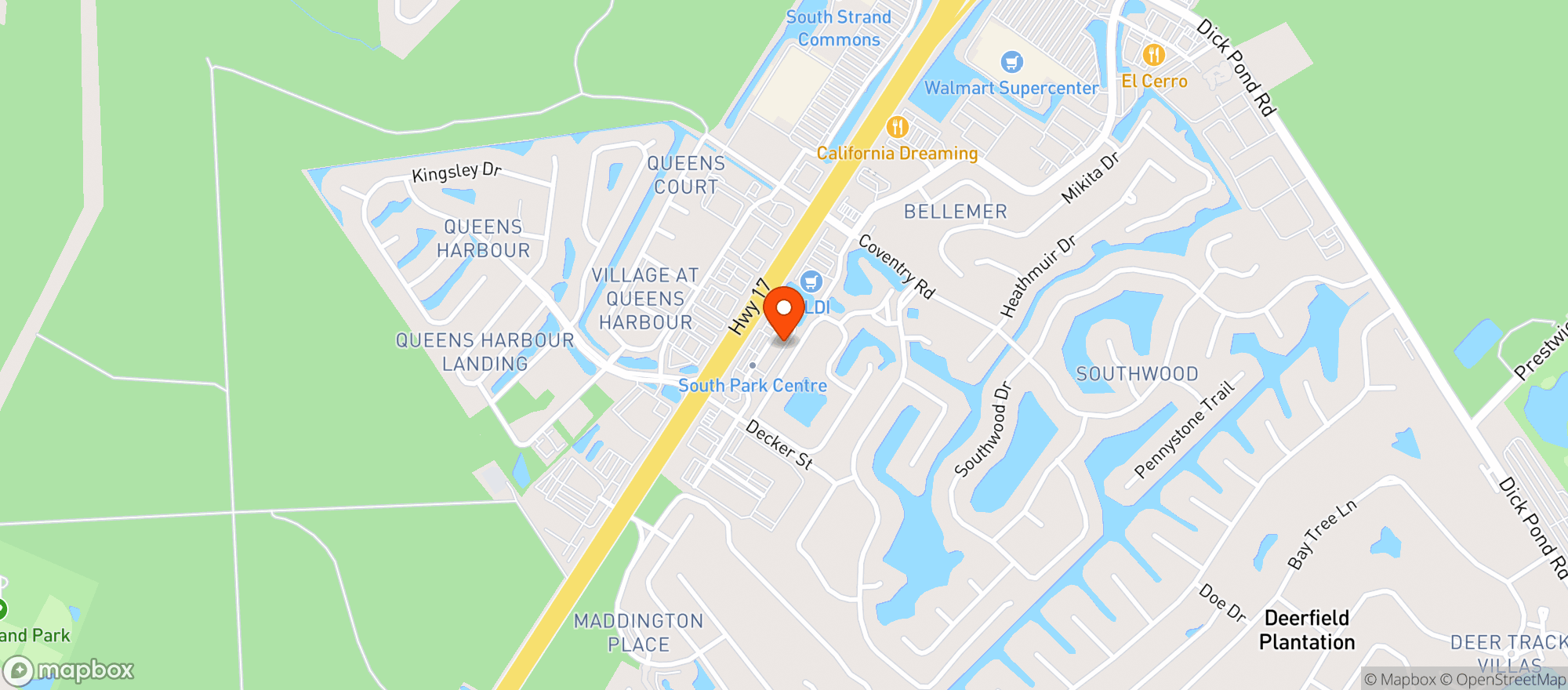 Map showing Charleston Hemp - Surfside (myr)