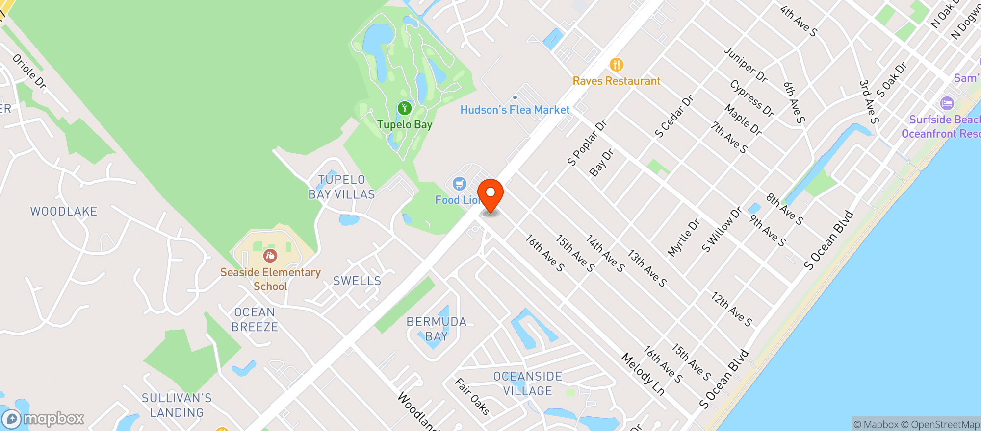 Map showing CIRCLE K #3062 (MYR)