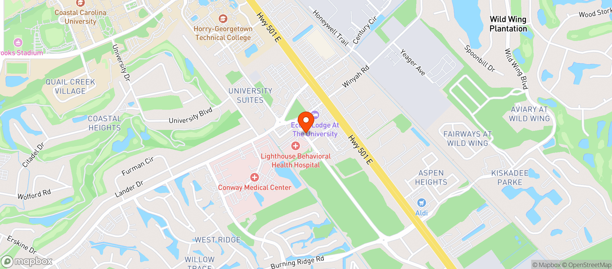 Map showing Coastal Ale House