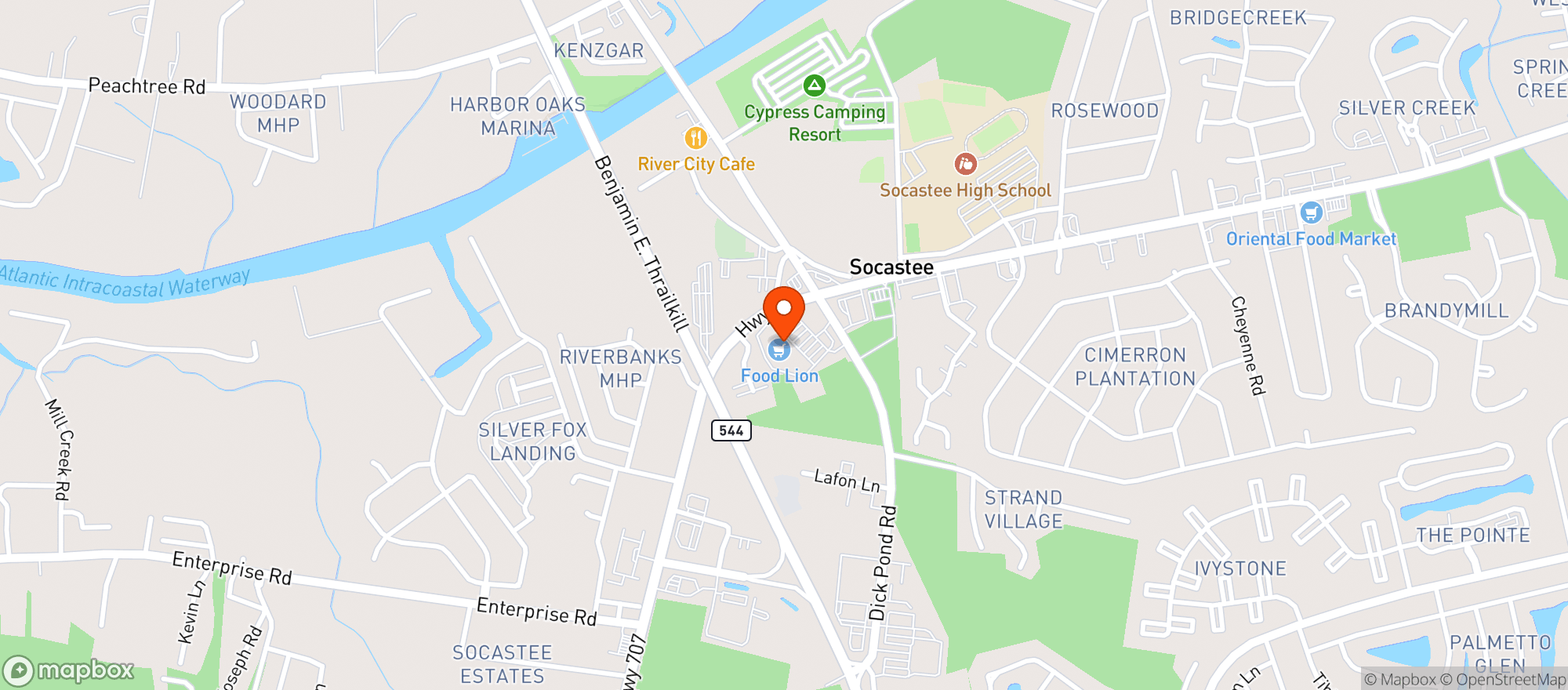 Map showing Food Lion