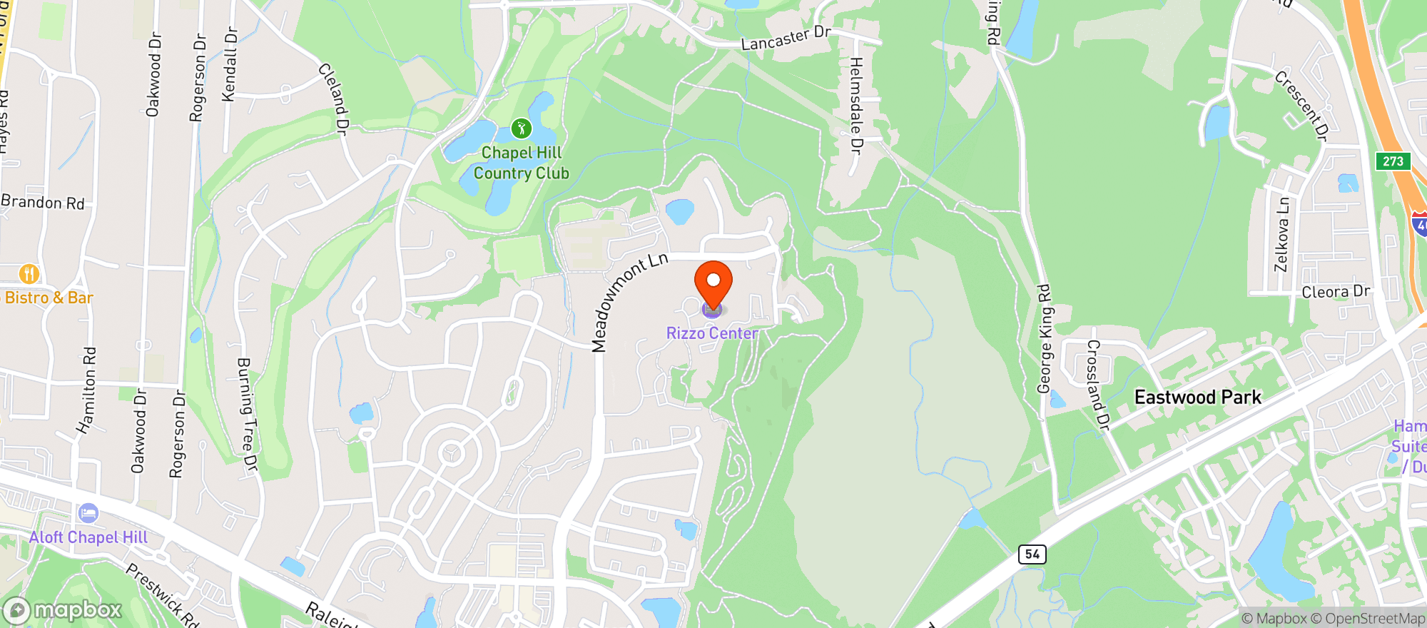 Map showing Rizzo Center