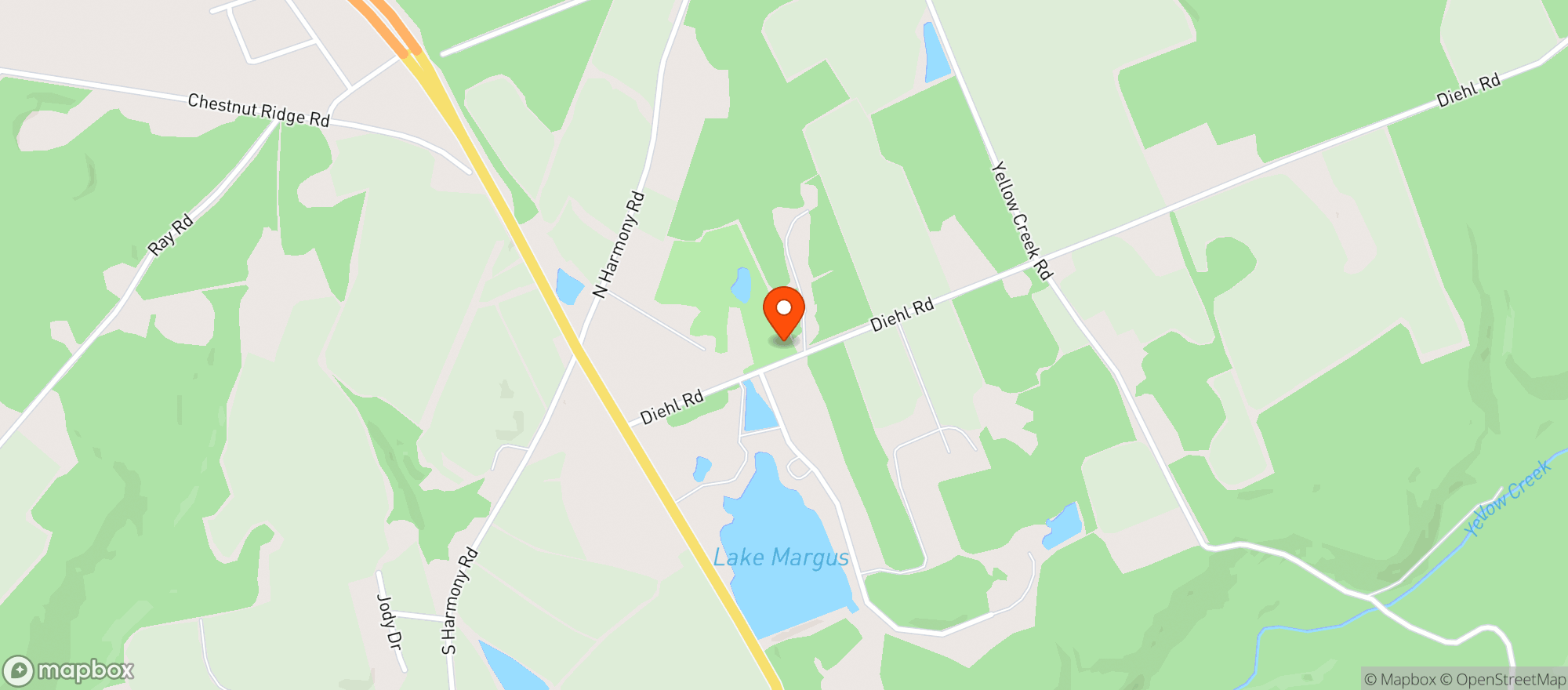 Map showing Cherrywood Golf Course