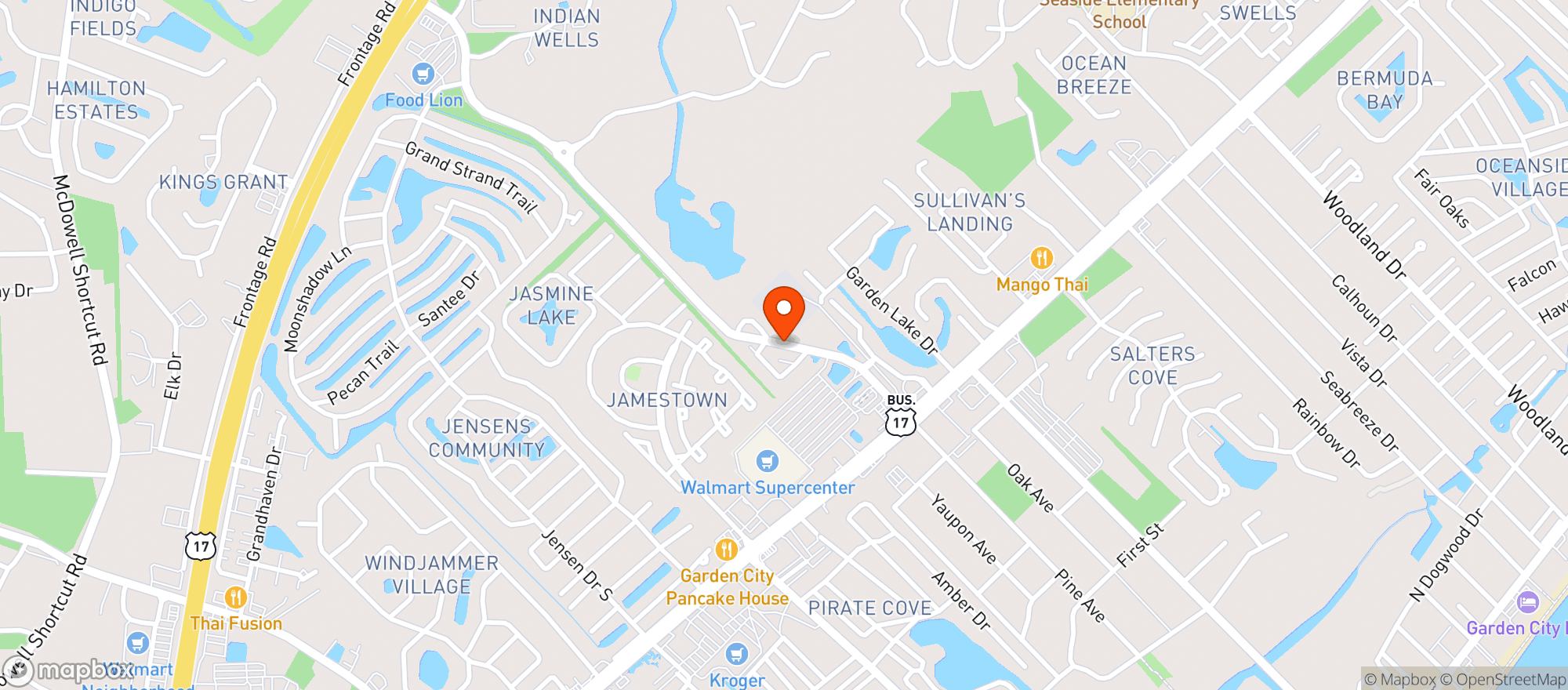 Map showing Walmart Supercenter