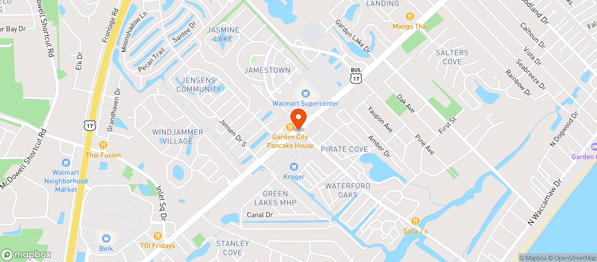 Map showing Stops Shop (myr)