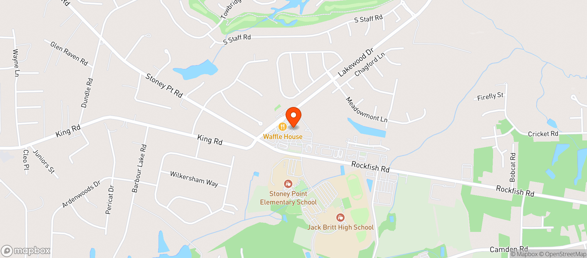 Map showing Harris Teeter
