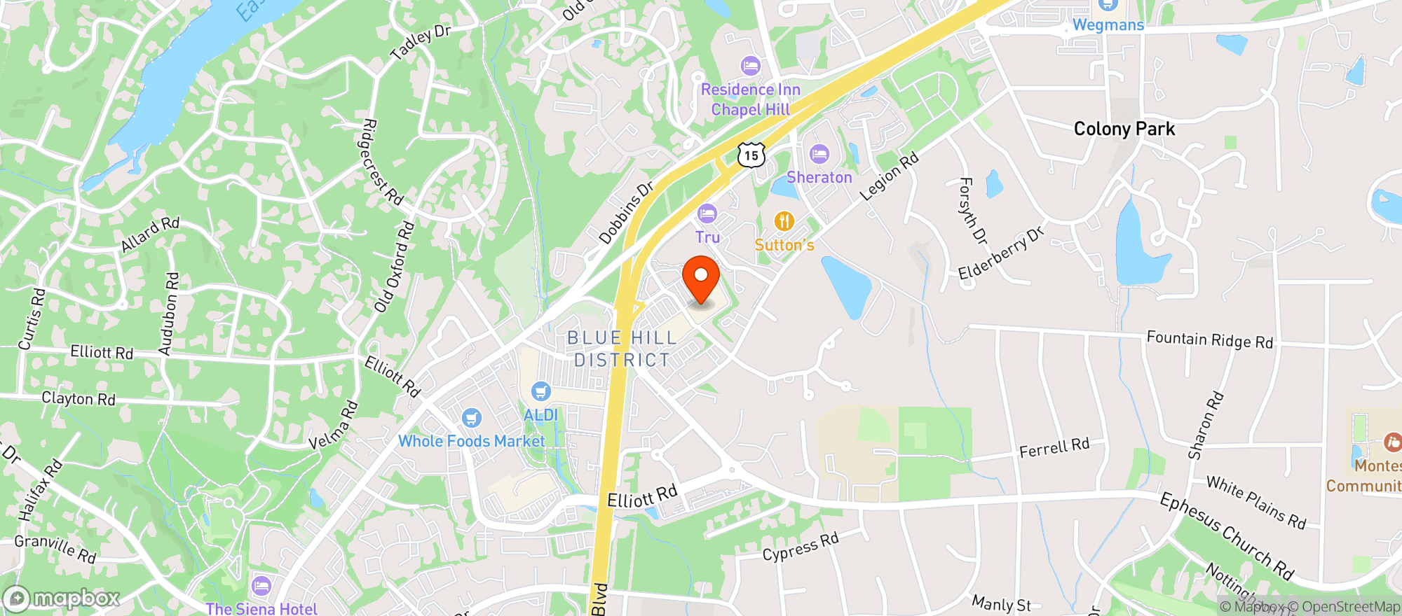 Map showing Smoke Rings - Chapel Hill -ch2
