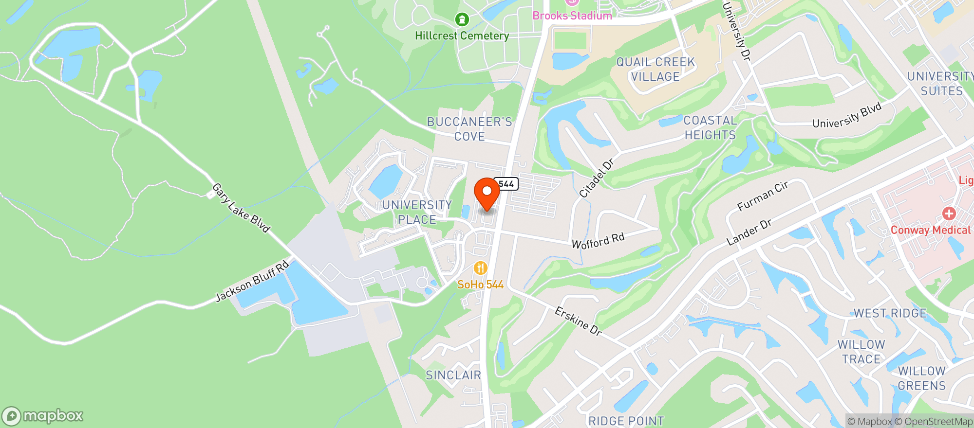 Map showing Wild Side - Conway - Conway