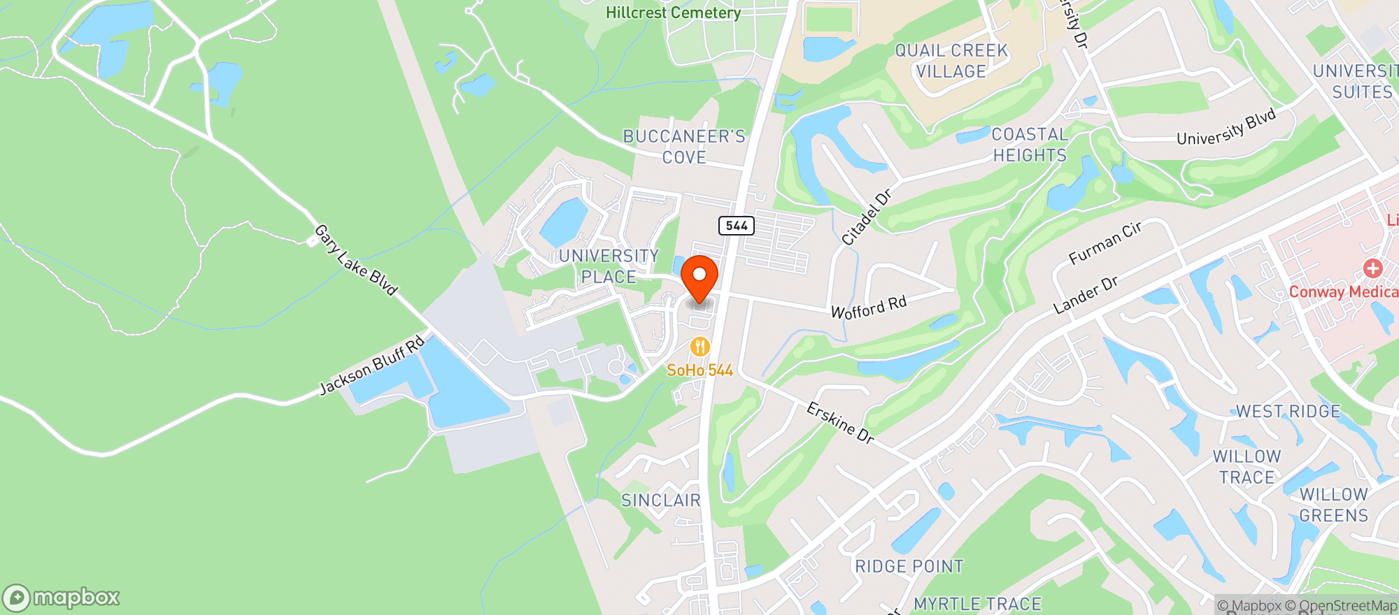 Map showing Circle K #3187 (myr)