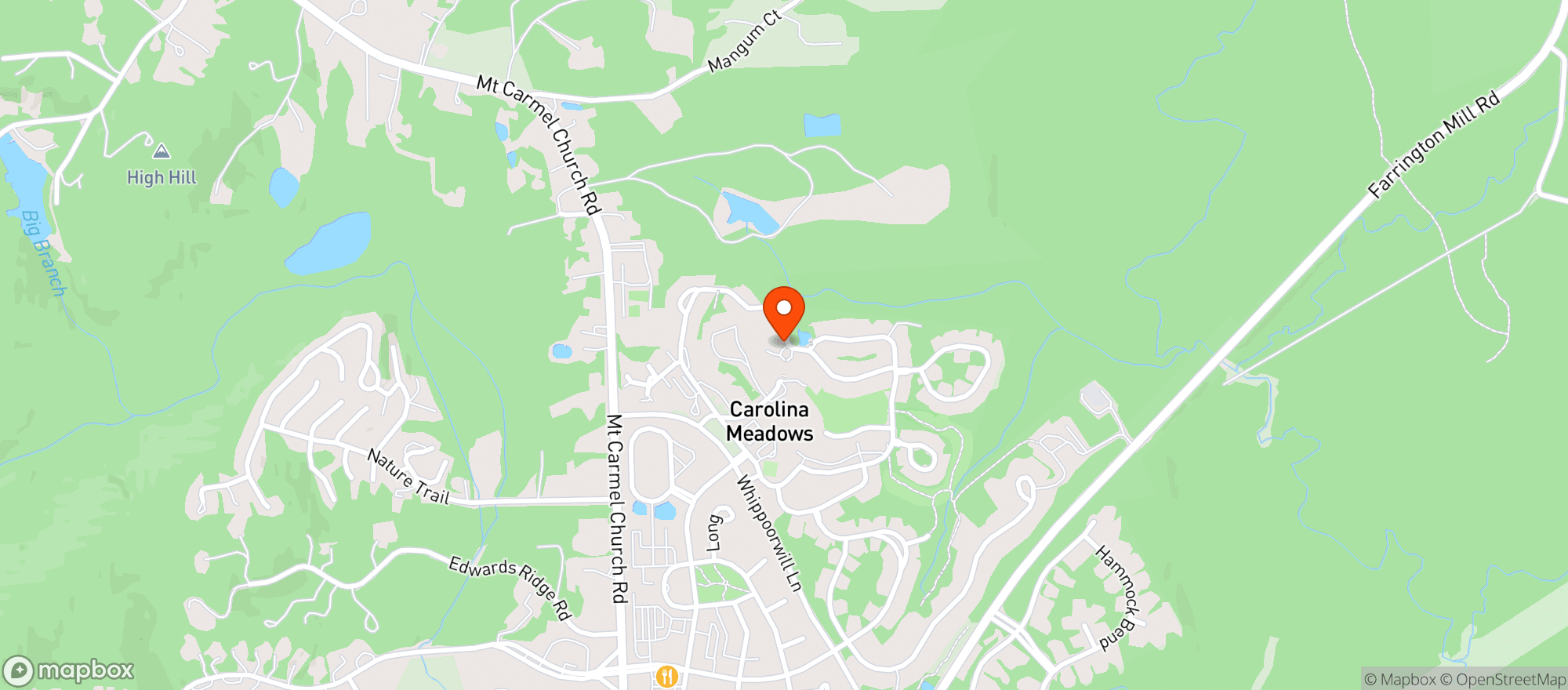 Map showing Carolina Meadows