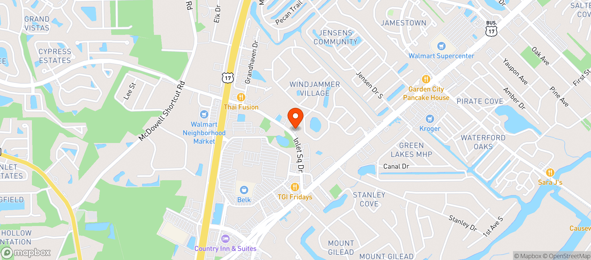 Map showing Beer Belly Deli