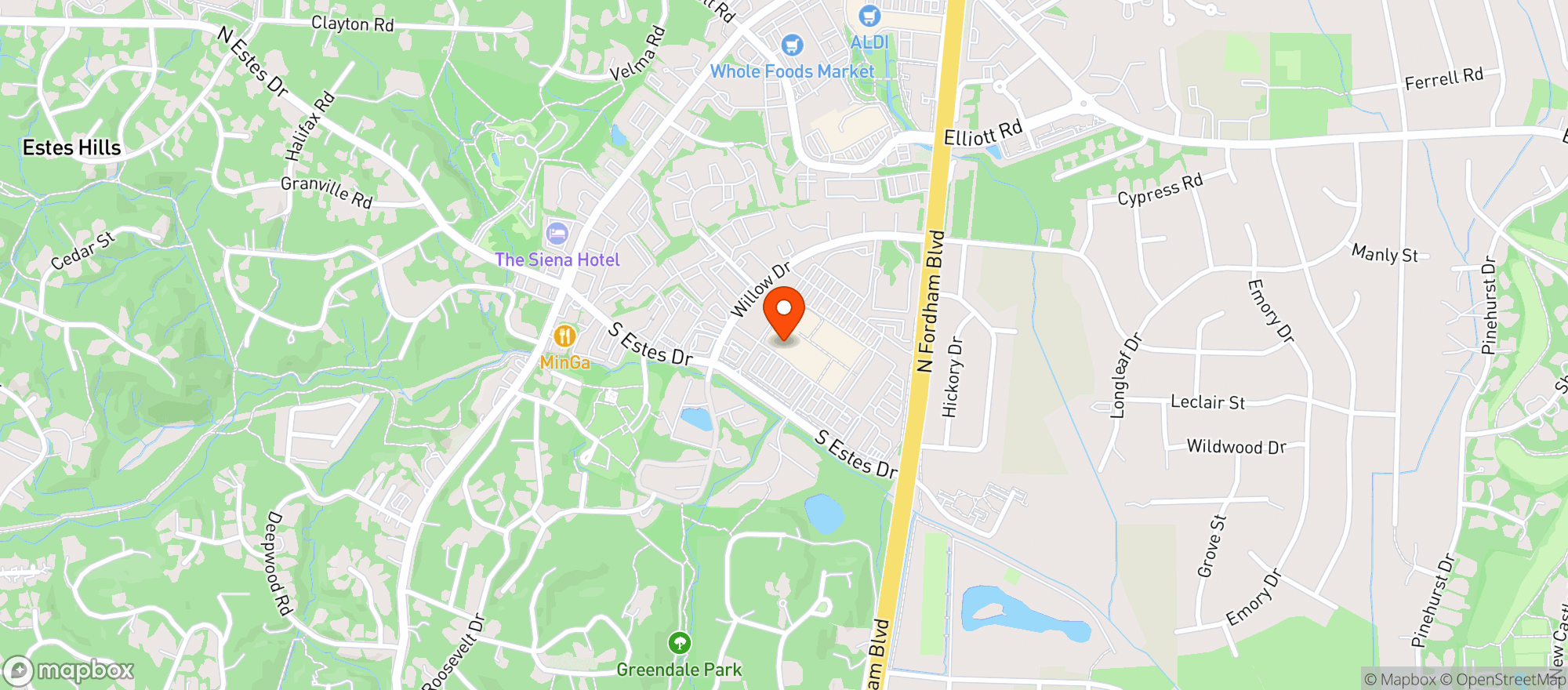 Map showing Silverspot Cinema