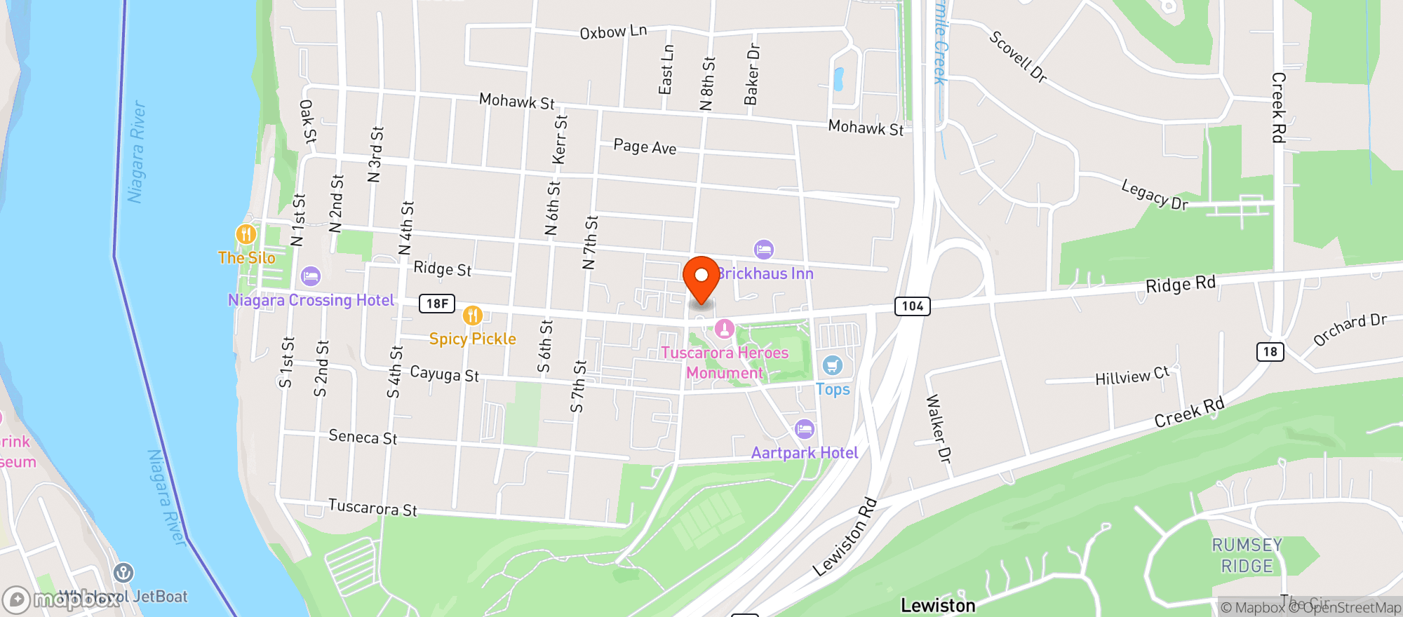 Map showing Hustlers Tavern
