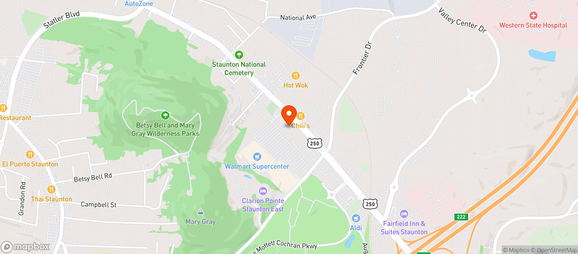 Map showing Walmart Supercenter