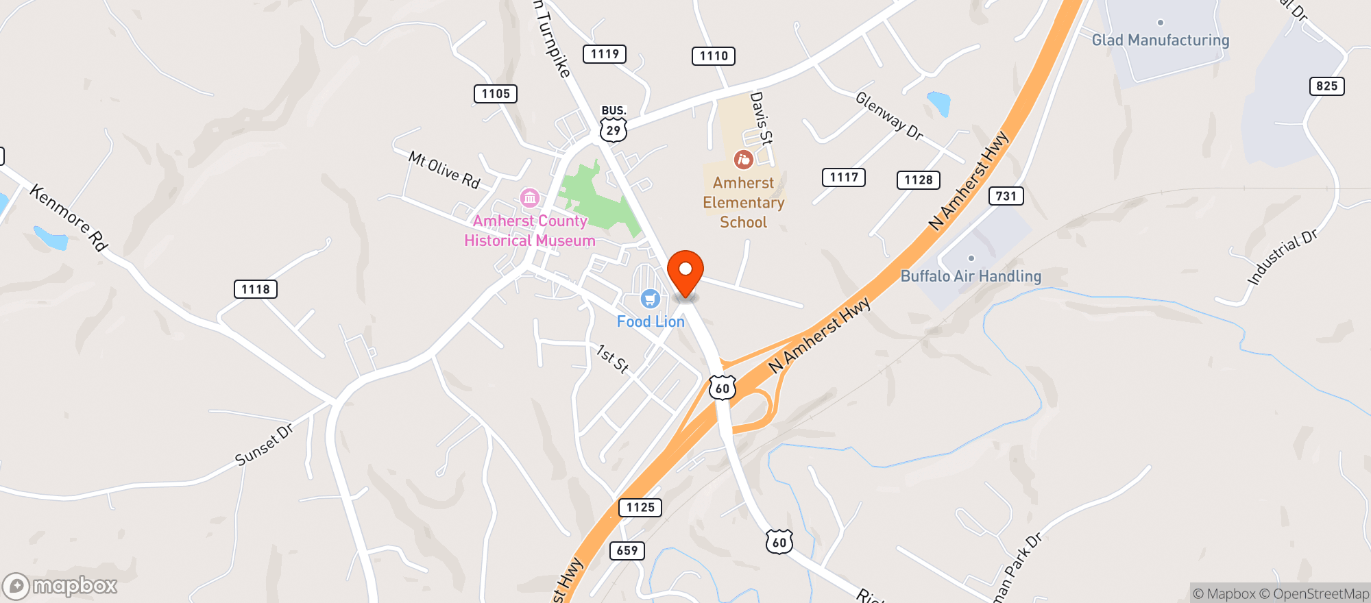 Map showing Food Lion