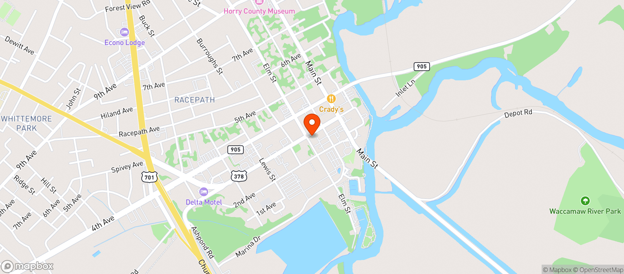 Map showing Crafty Rooster