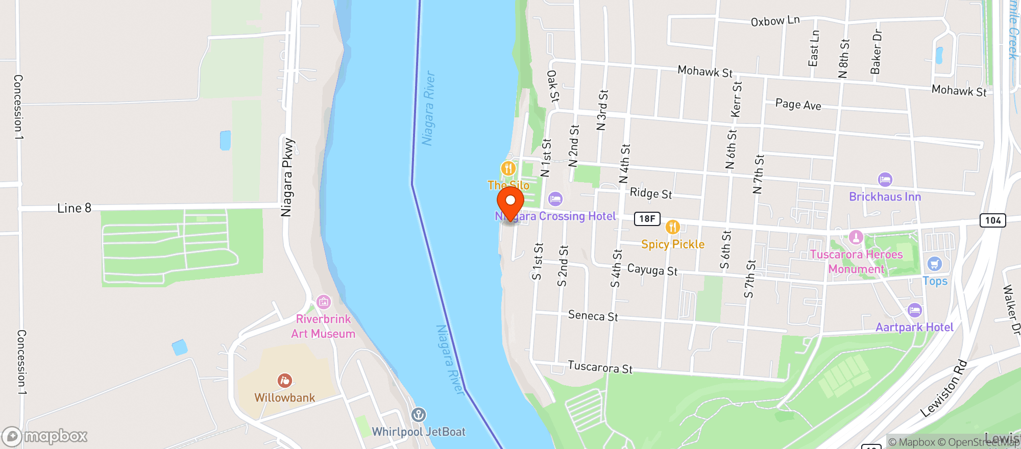 Map showing Griffon Brewery Gastropub