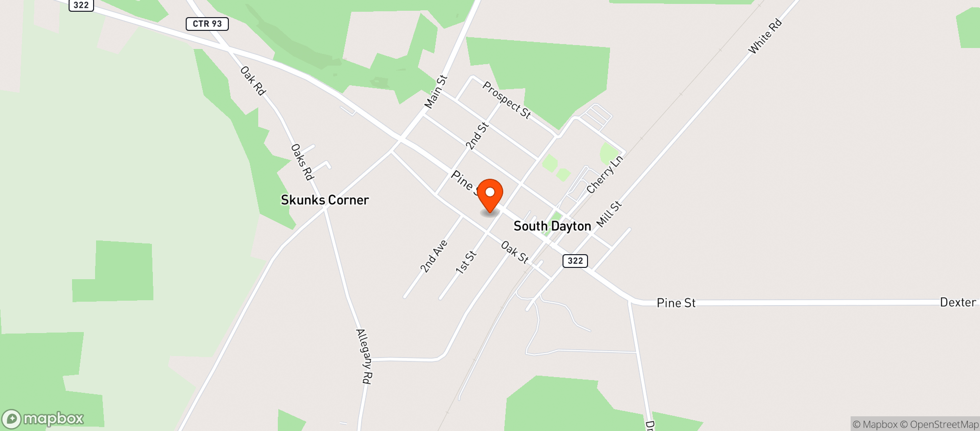 Map showing South Dayton Supermarket