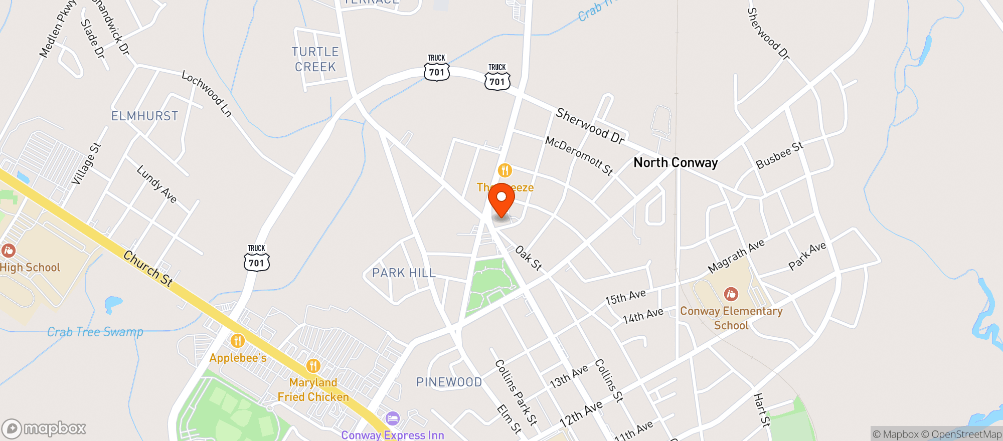 Map showing Conway Iga 625 (myr)