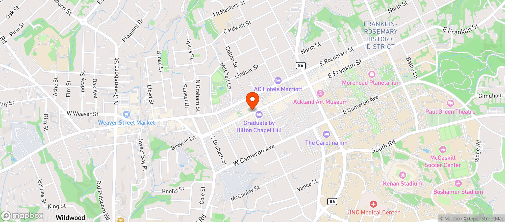 Map showing The Crunkleton