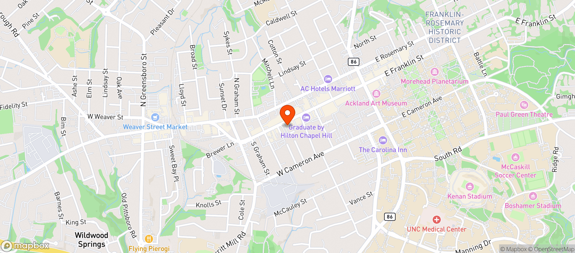 Map showing Four Eleven West