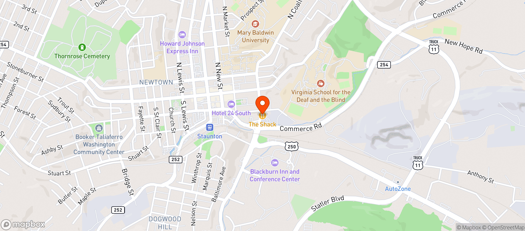 Map showing Shack, The