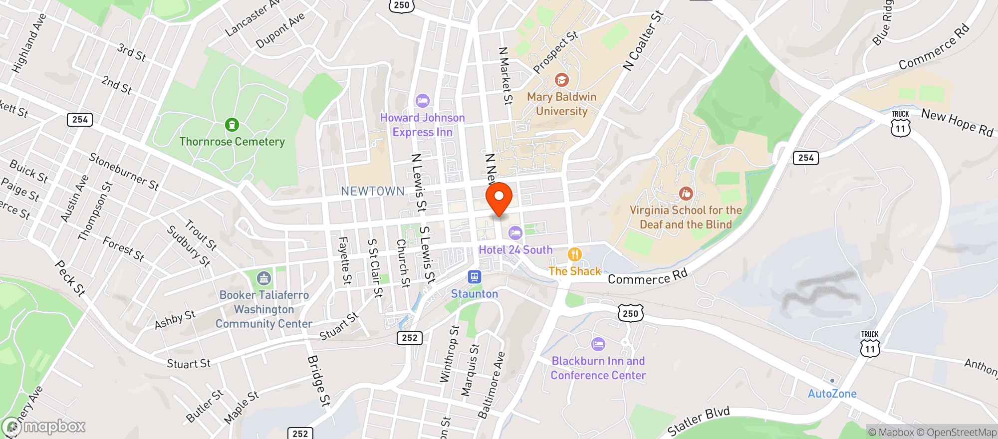 Map showing Cranberry's Grocery & Eatery