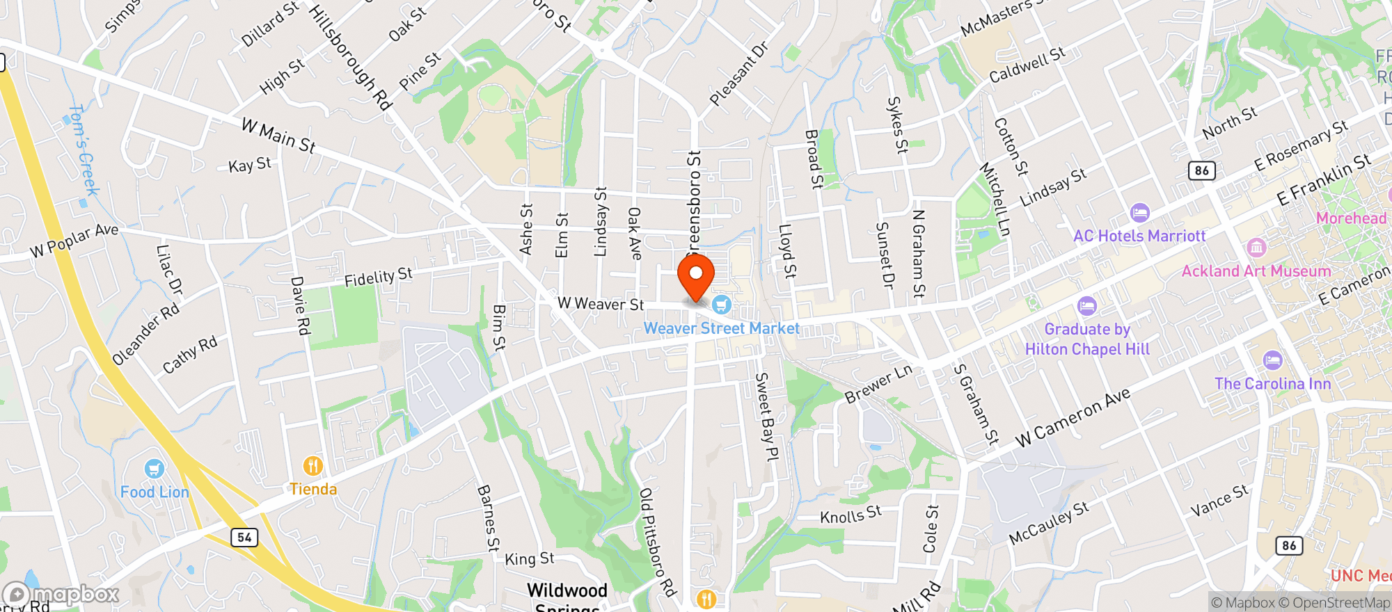 Map showing Oasis Botanical Lounge