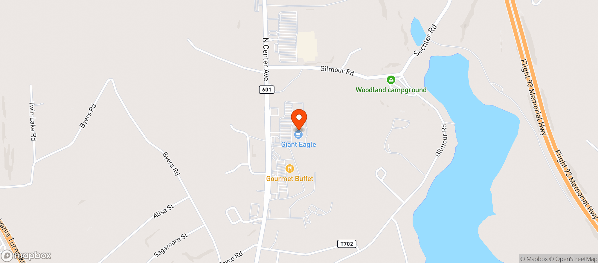 Map showing Giant Eagle #54
