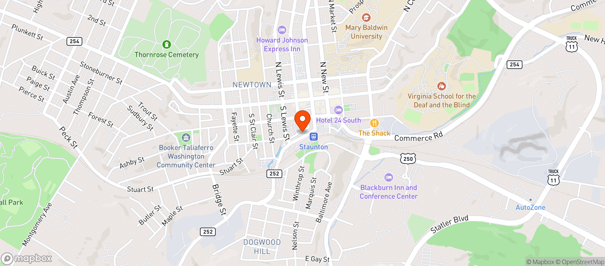 Map showing Byers Street Bistro
