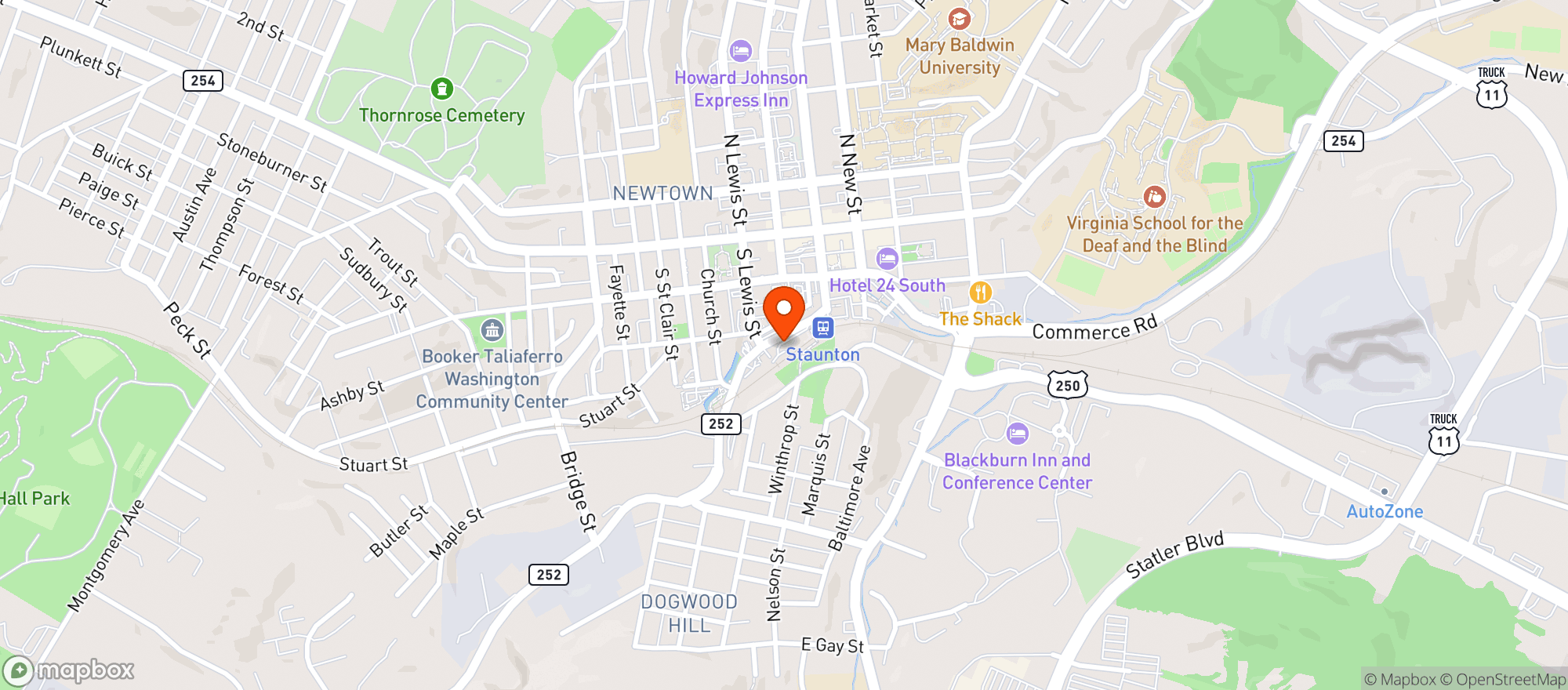 Map showing Depot Grille