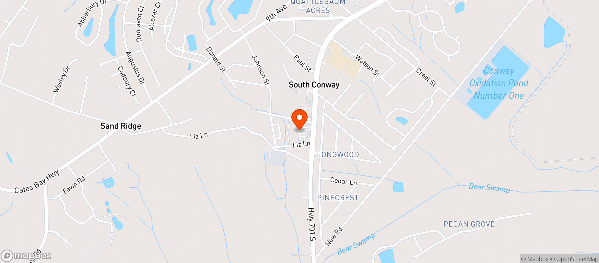 Map showing Food Lion #1599