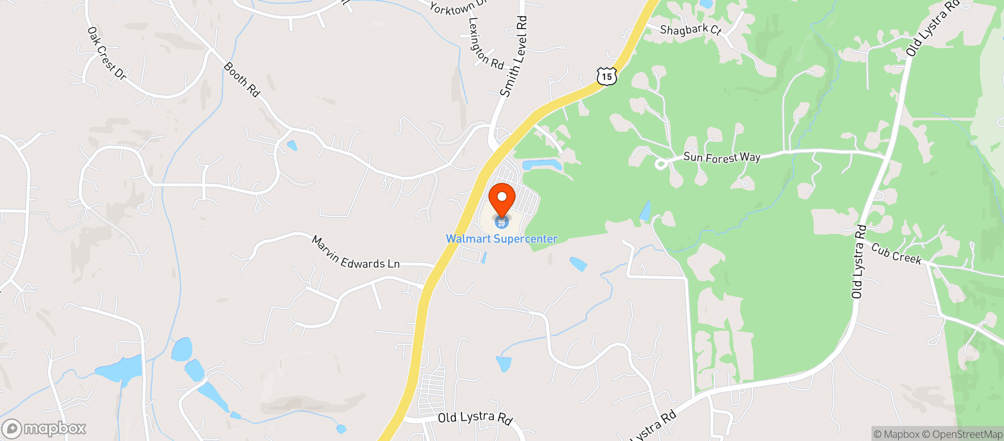 Map showing Walmart Supercenter