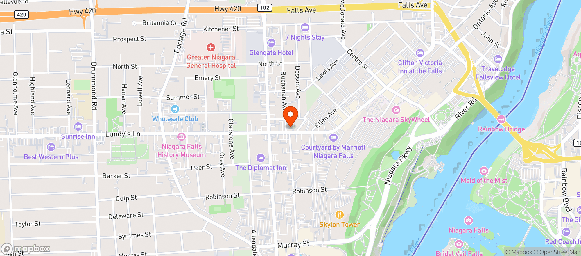 Map showing Lcbo 586