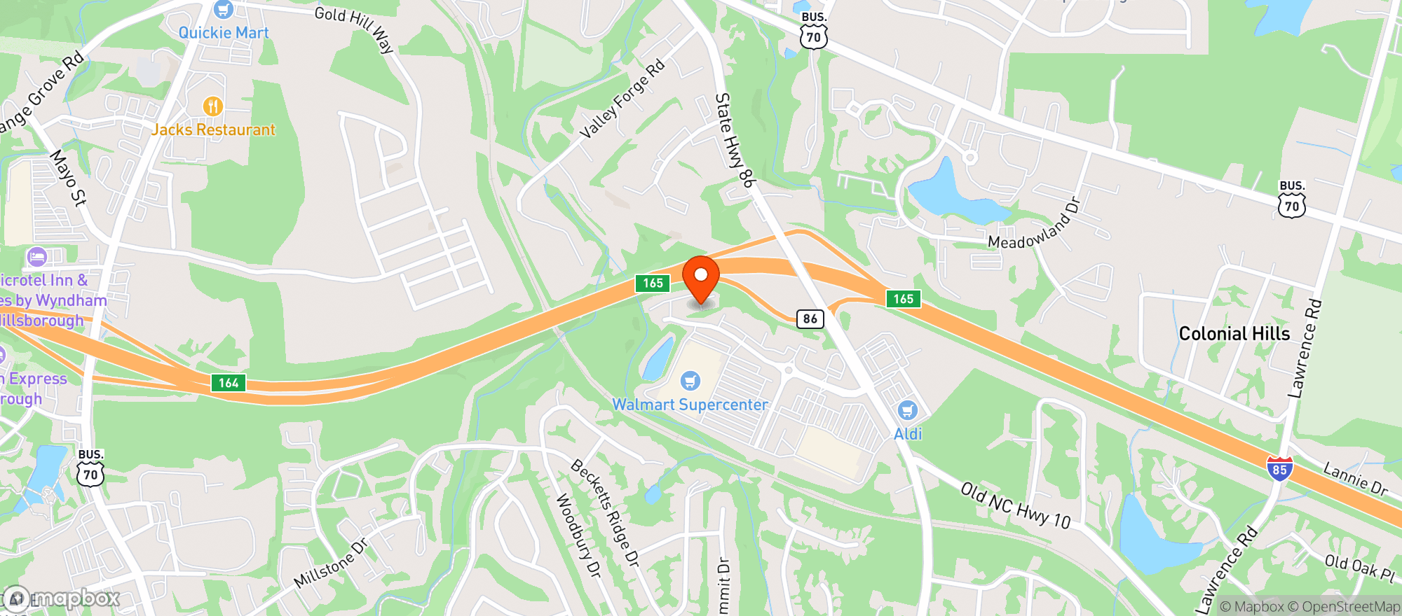 Map showing Walmart Supercenter
