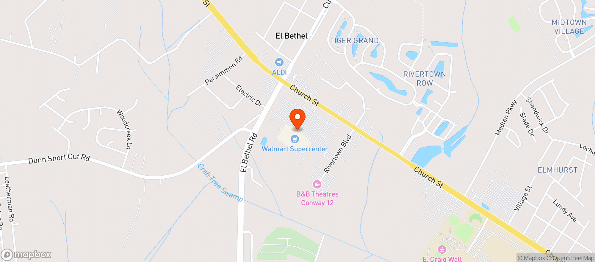 Map showing Walmart Supercenter #586