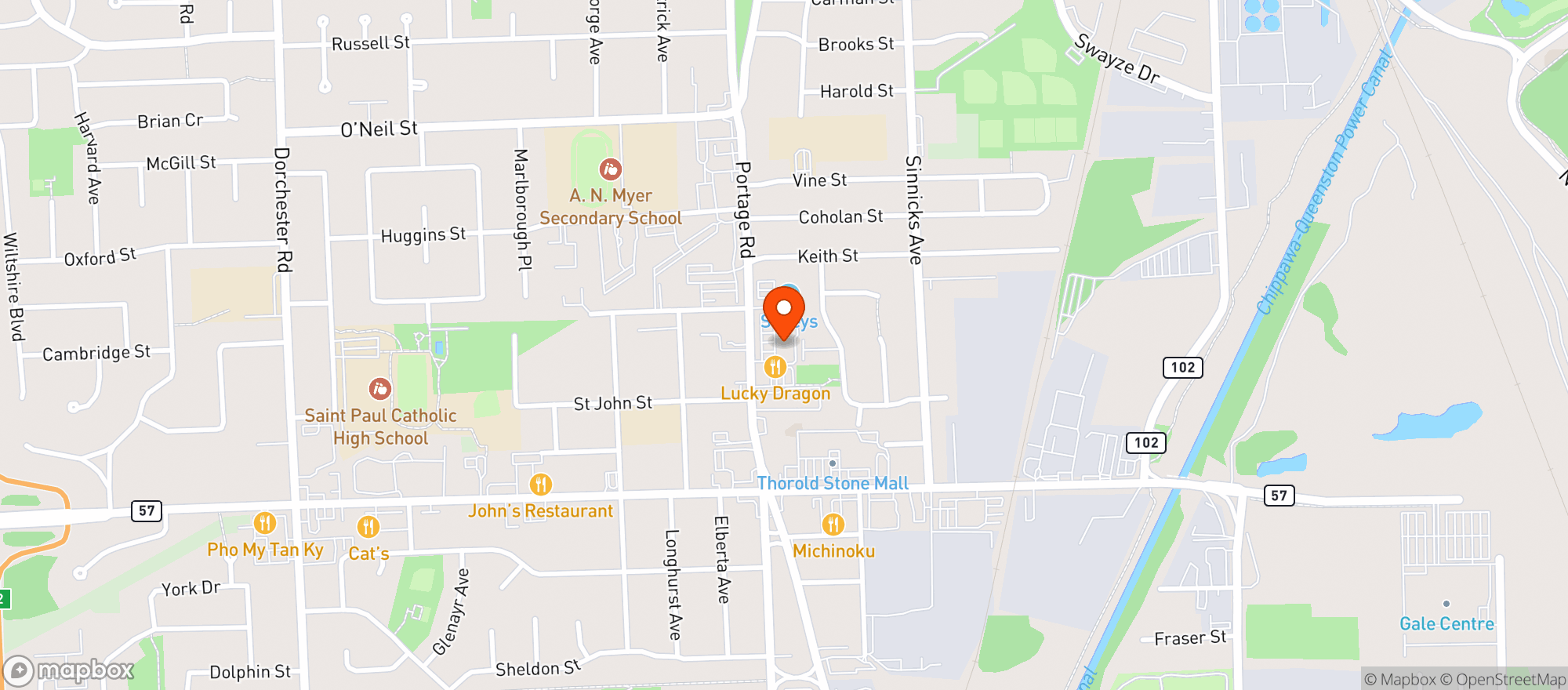 Map showing Lcbo 401