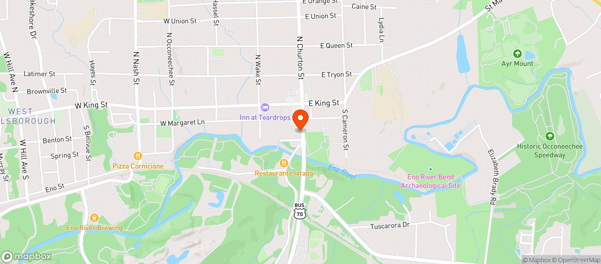 Map showing Volume Hillsborough