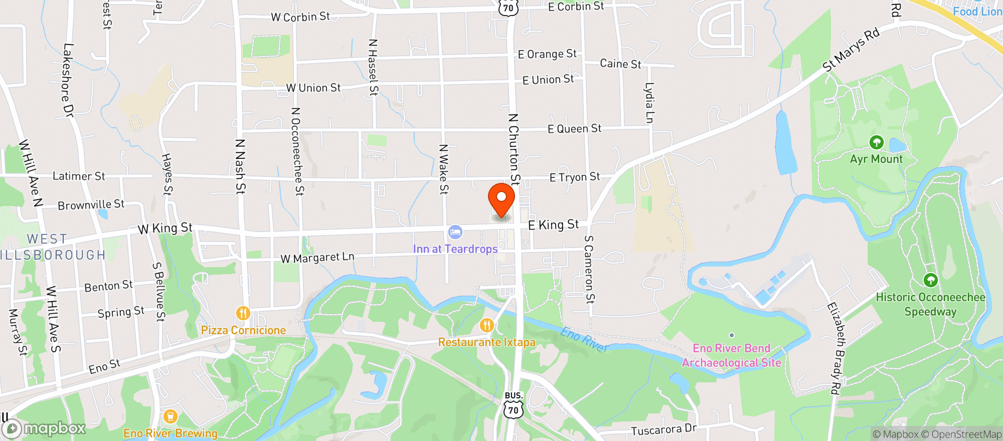 Map showing Yonder