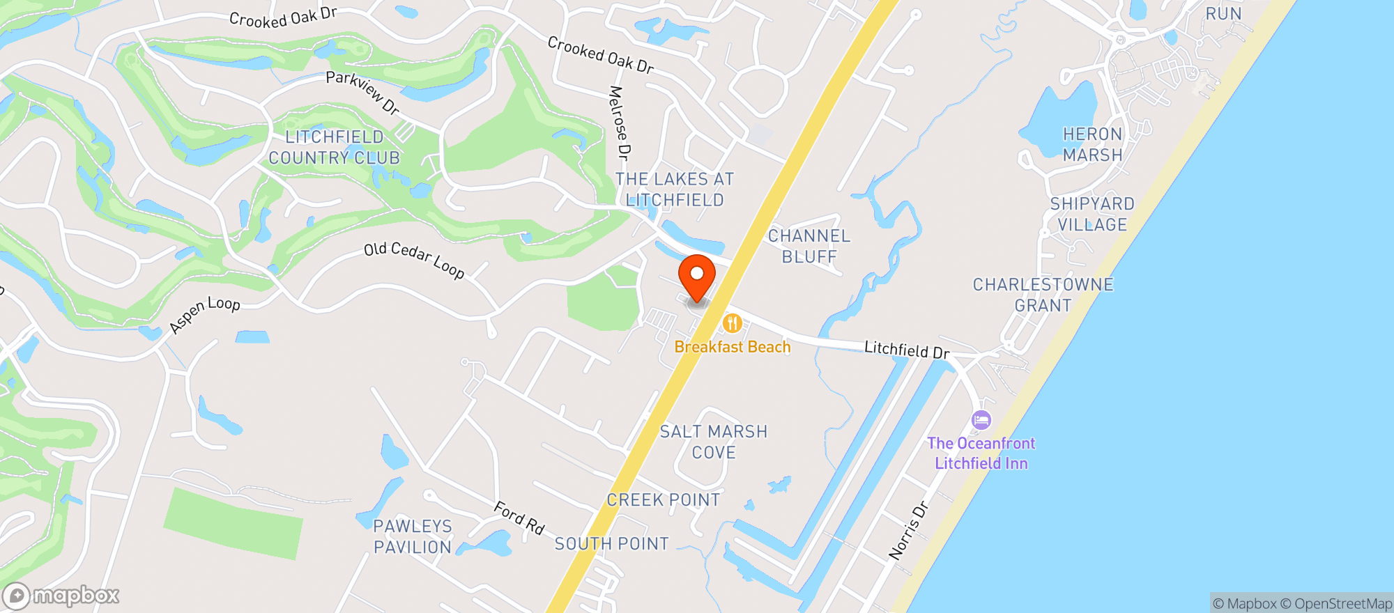 Map showing Village House (myr)