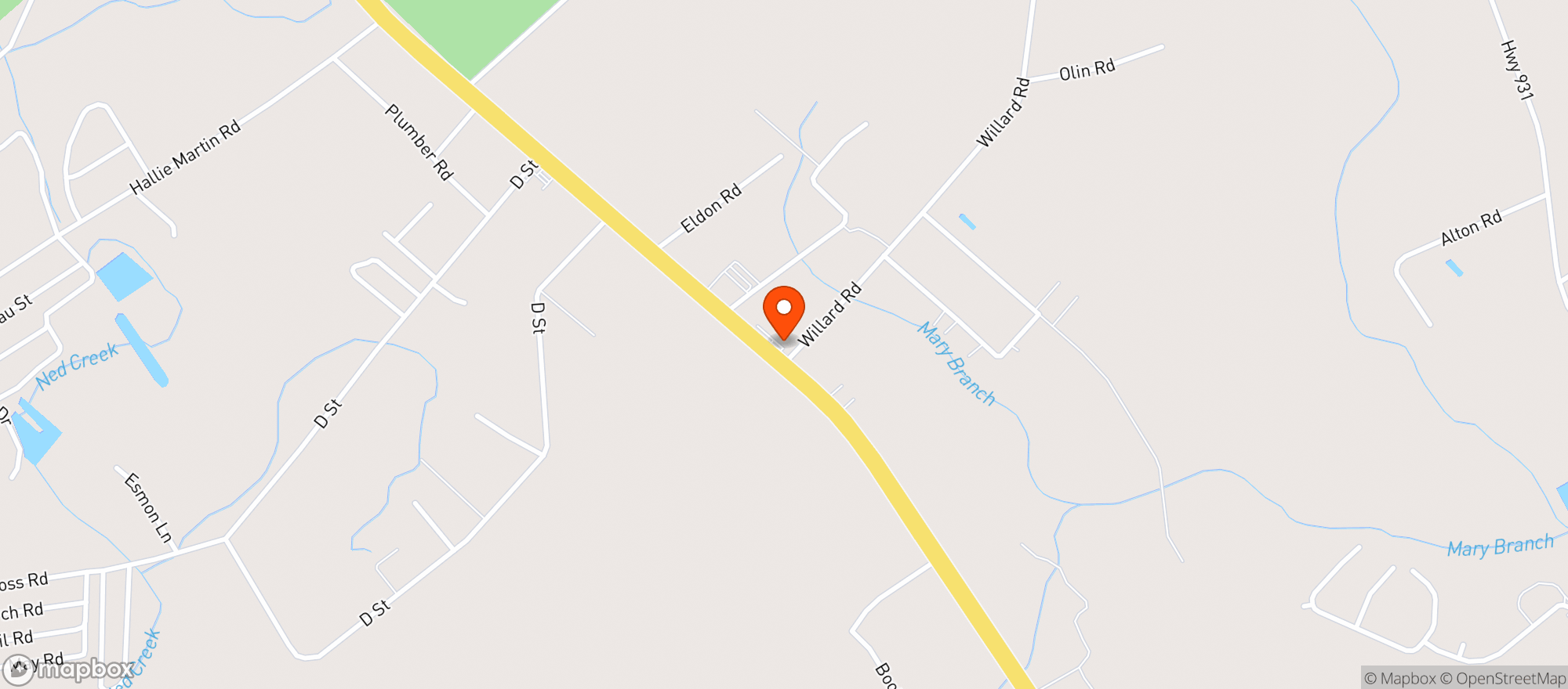 Map showing Jr?s Mini Mart (conway)