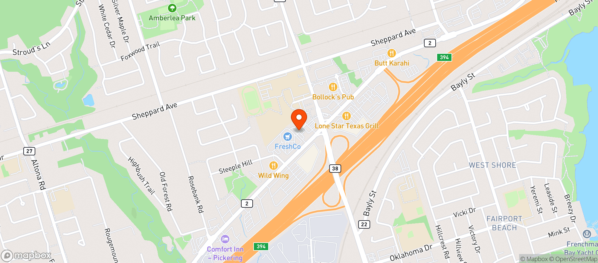 Map showing Freshco #3865