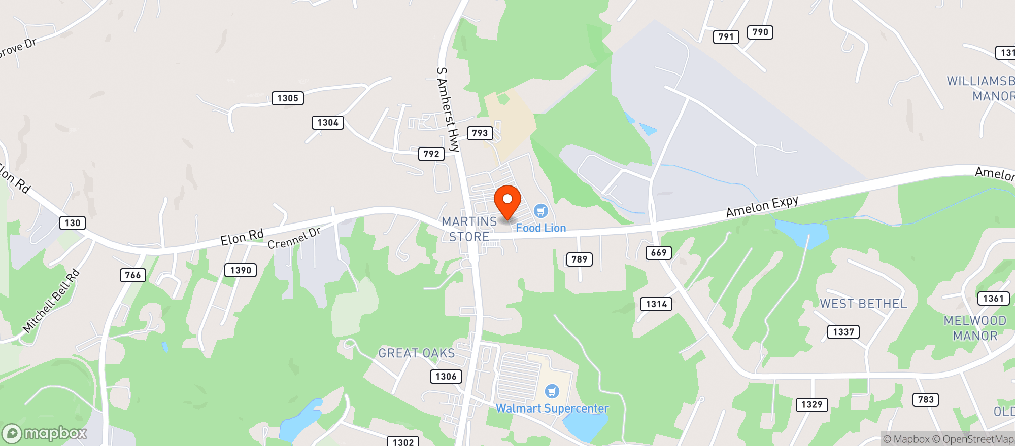 Map showing Food Lion