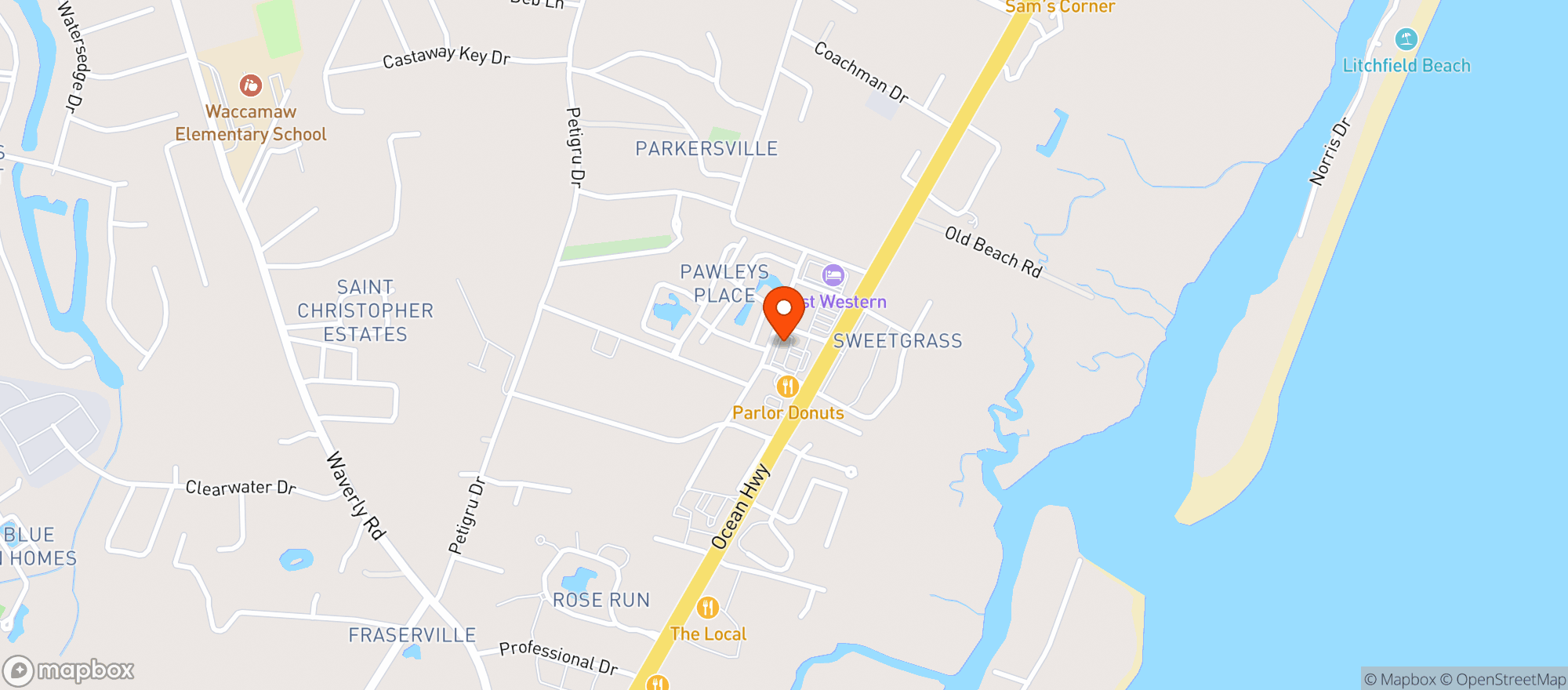 Map showing Fresh Market #107 (myr)