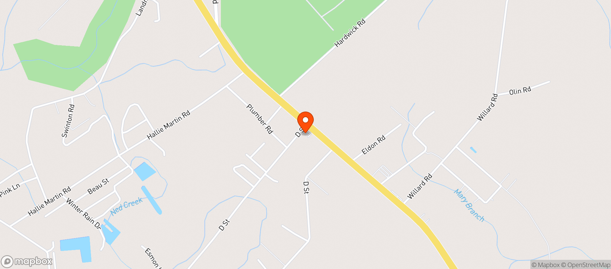 Map showing 501 Mini Mart#1 (myr)