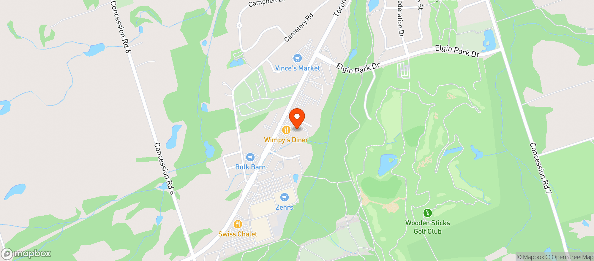 Map showing Staples